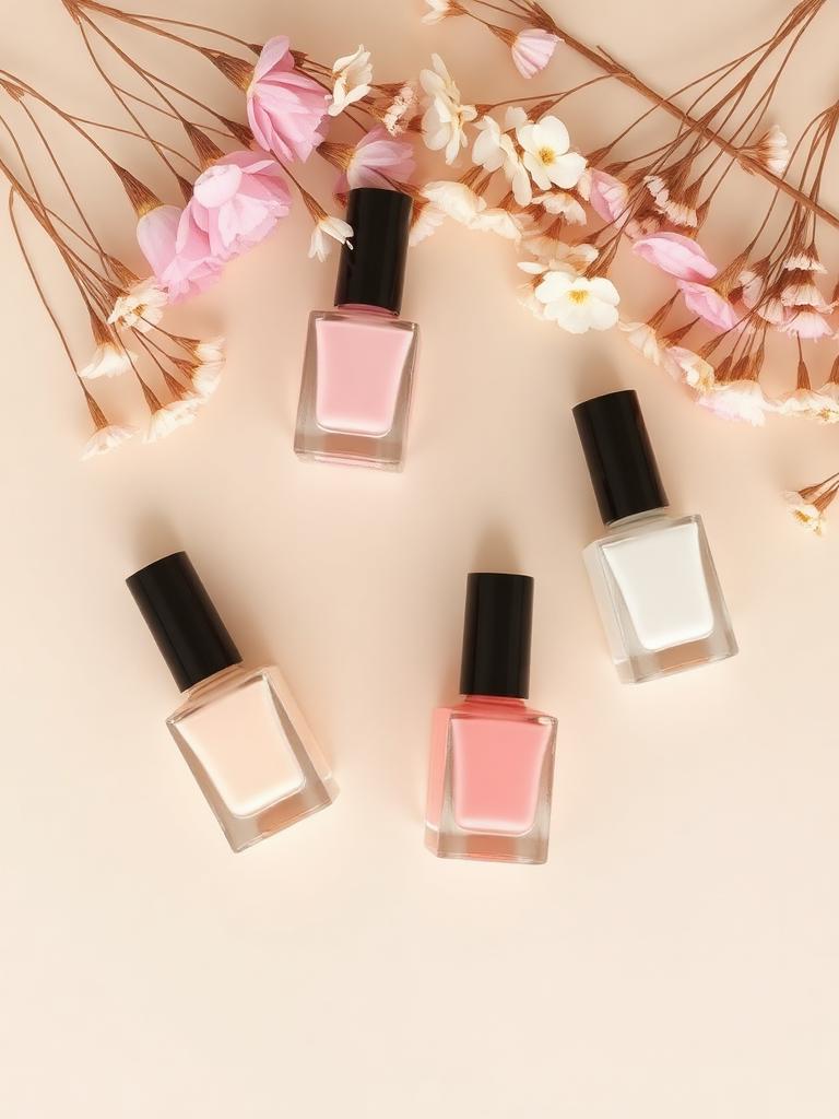 Nail art floral delicada